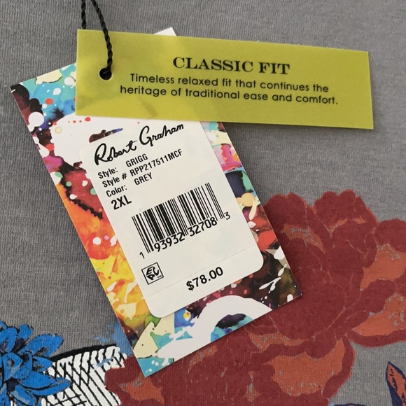Robert Graham Grey Tee - Picture 3 of 4